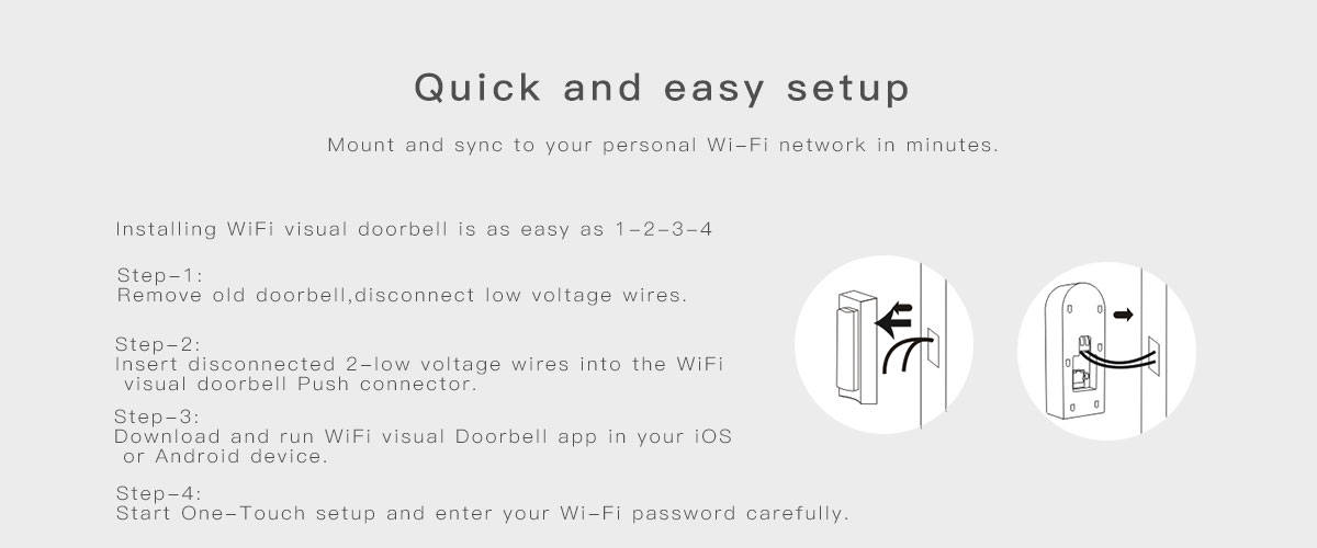 wifi video doorbell wb-611